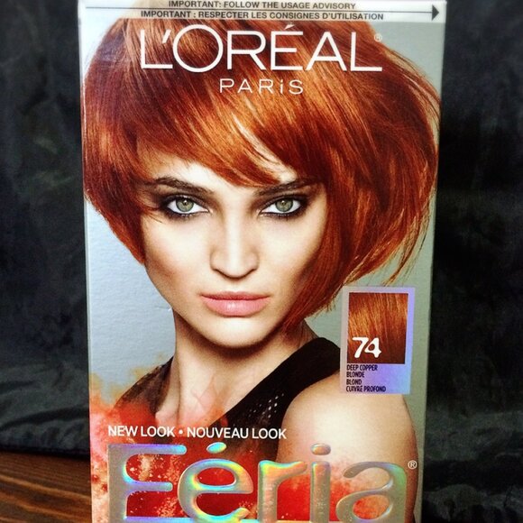 L'Oréal Paris Féria Shimmering Hair Color, 74 Deep Copper Blonde - Picture 1 of 5